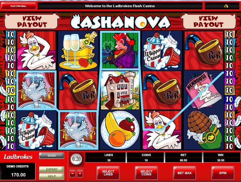 Cashanova Online Slots 3 Scatters Additional Bonuses