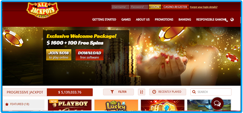 casino mainpage